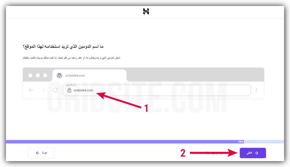 اختيار اسم الدومين